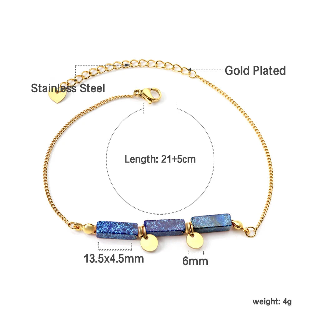 Gold-Silberfarbenes hohles Schmetterlings-Fußkettchen-Armband