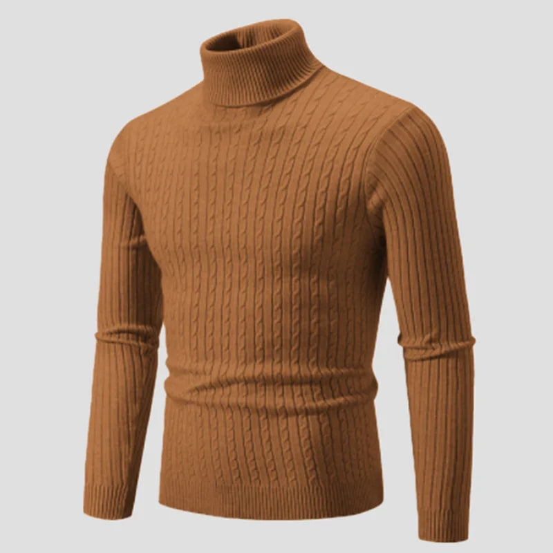 Slim Fit Turtleneck Sweater for Men