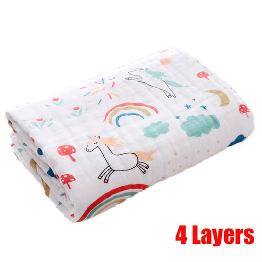 4-Layer Bath Towel - Newborn Baby Towel Blanket