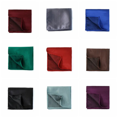 Mouchoir de poche classique pour hommes, mouchoir solide multicolore
