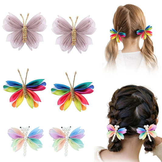 Bunte Schmetterlings-Haarspangen für Baby-Mädchen, Kopfbedeckung, Haar-Accessoires