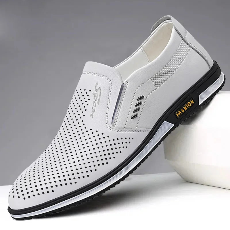 Mocassins d'affaires décontractés en cuir pour hommes