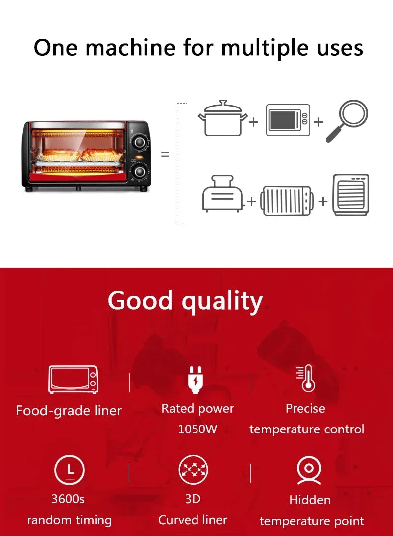 Green Kitchen Four à rôtir électrique 12 L