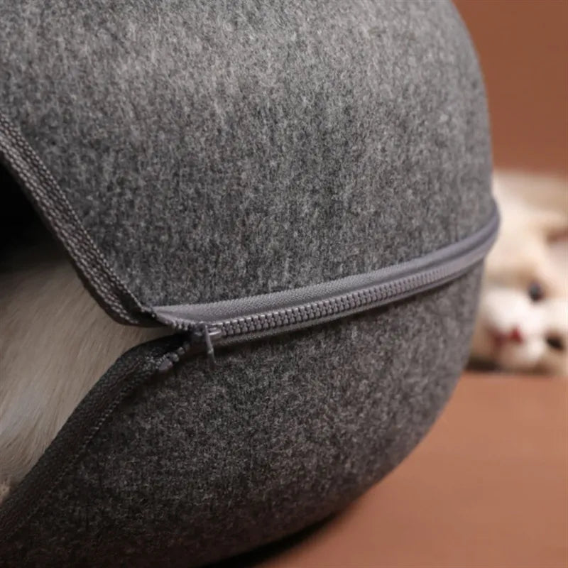 Dual-use Indoor Tunnel Interactive Donut Cat Bed