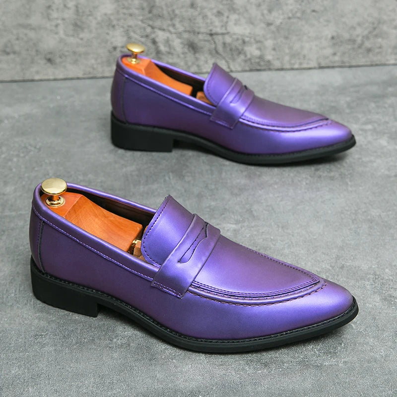 Mocassins à pampilles en cuir pour hommes