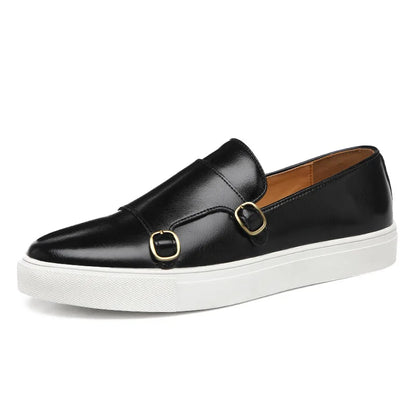 Modische, lässige Leder-Loafer für Herren – Slip-On-Flats im britischen Stil