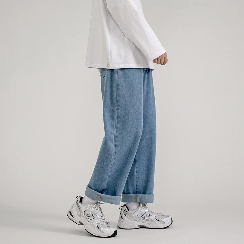 Unisex Hip Hop Jeans mit weitem Bein