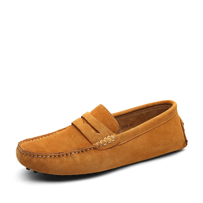 Modische Loafer aus echtem Leder für Herren – Slip-On-Mokassins