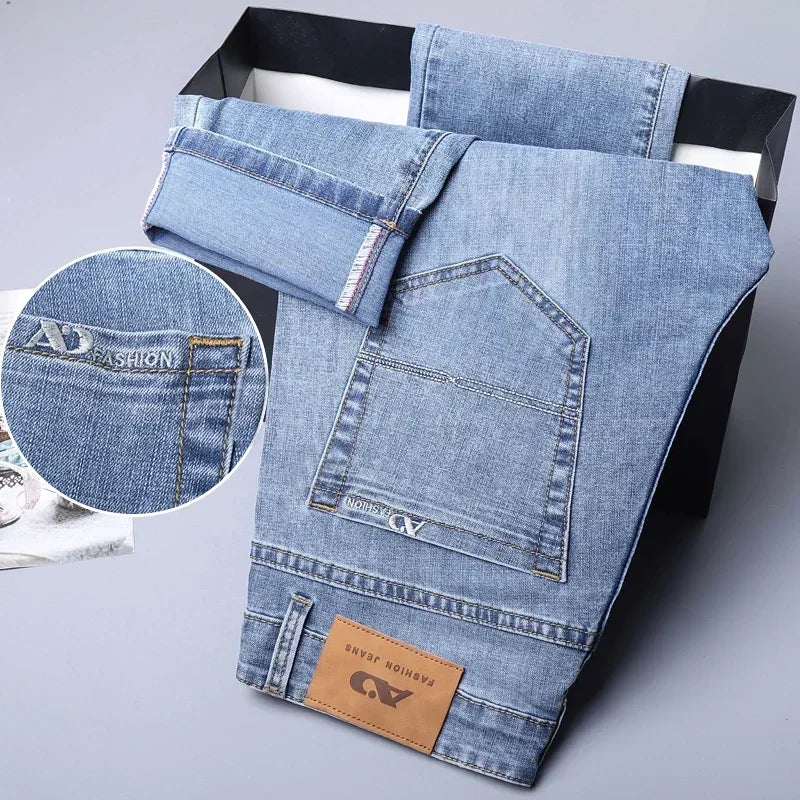 Jeans d'affaires pour hommes en denim extensible d'été