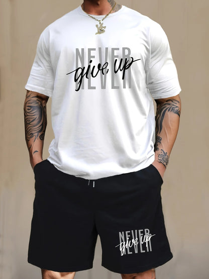 Men's Short Sleeved T-shirt+Shorts Set