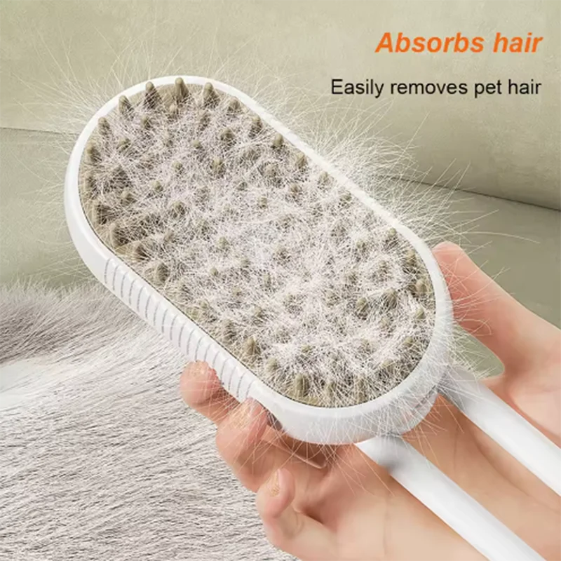 Electric Steamy Spray - 3 in 1 Pet Hair Grooming Brush