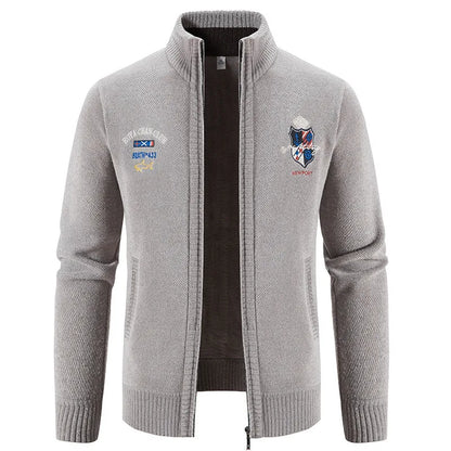 Warme Strickjacke mit Reißverschluss für Herren