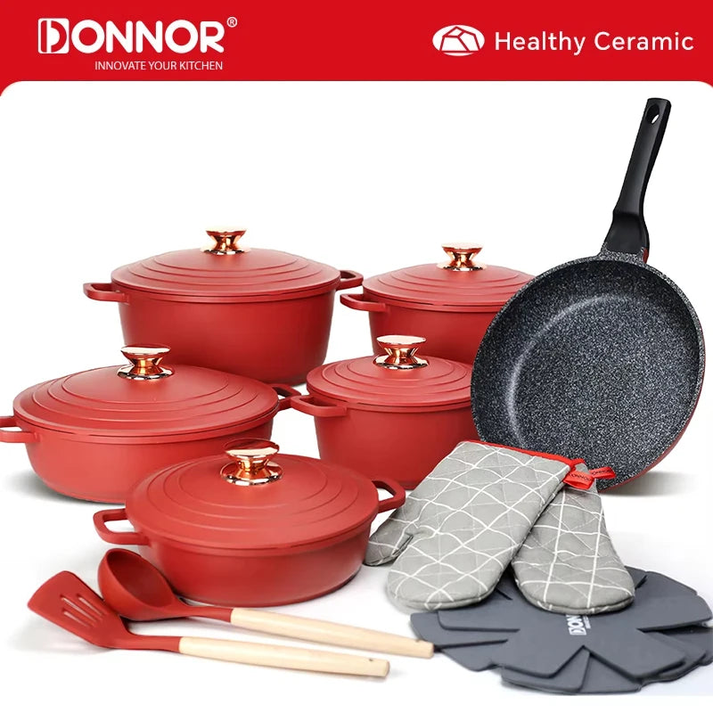 Batterie de cuisine portative en aluminium