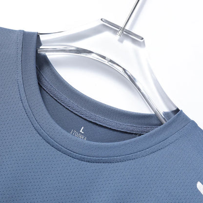 Einfarbiges, einfaches, atmungsaktives Outdoor-T-Shirt für Herren