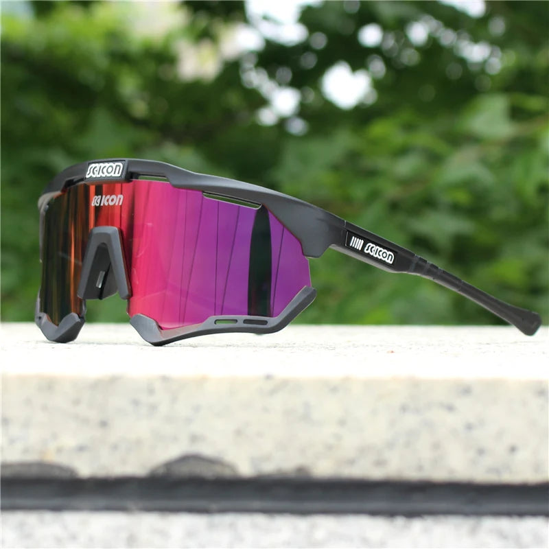 Unisex Sport UV400 photochrome Fahrradsonnenbrille 
