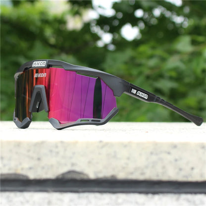 Unisex Sport UV400 photochrome Fahrradsonnenbrille 