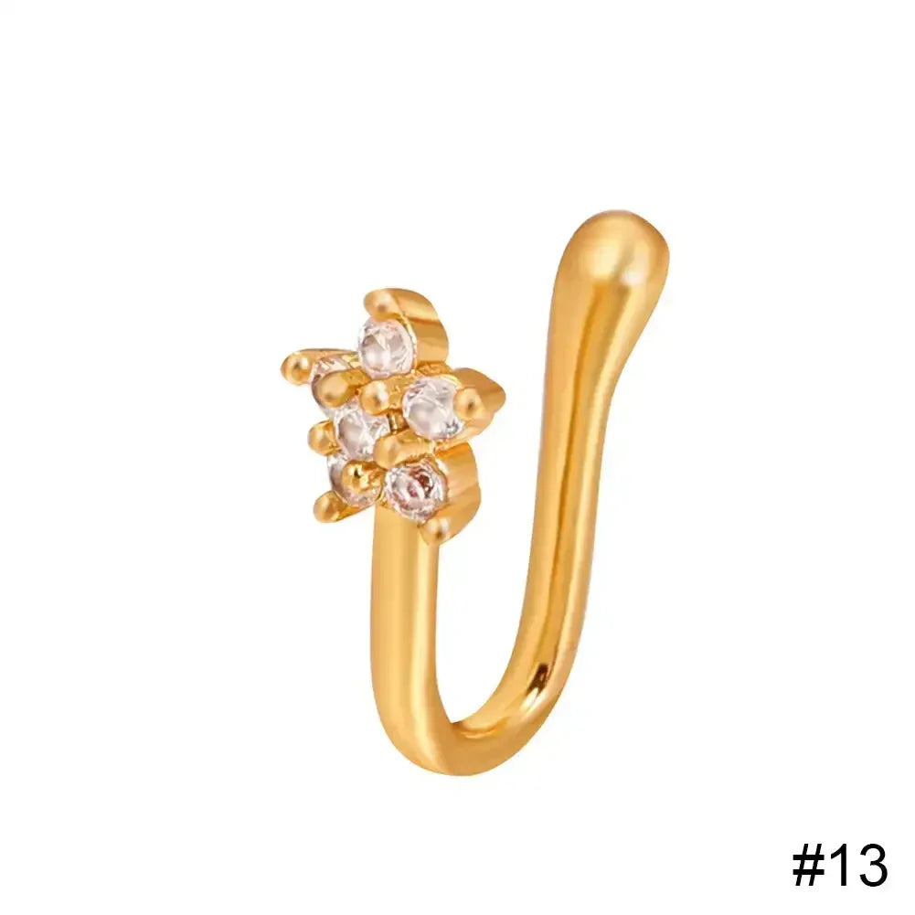 Women's Delicate Fake Piercing Nose Clip