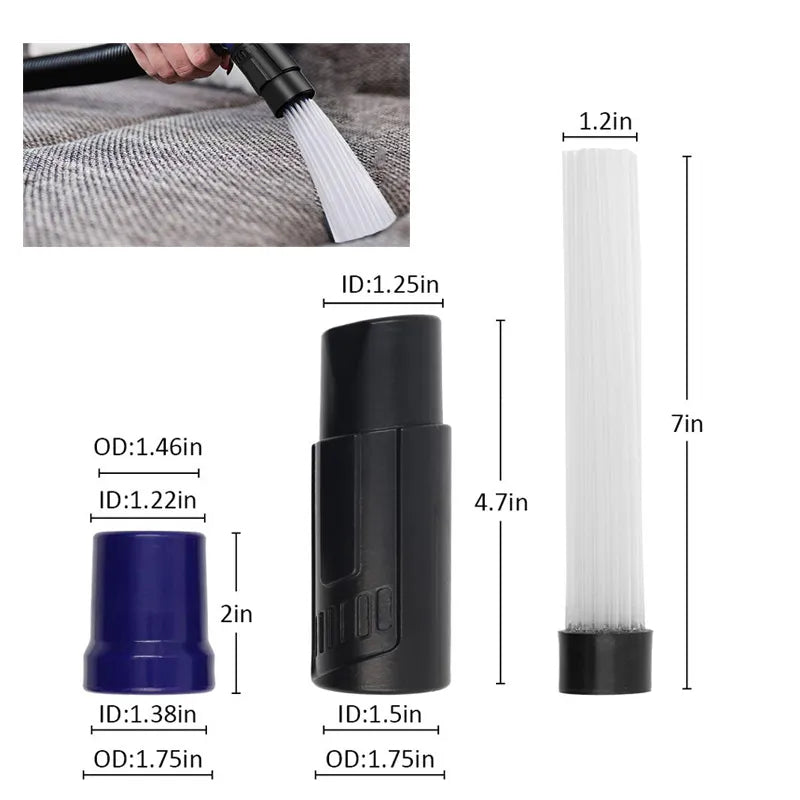 32/35-mm-Bürstendüse für lange, flexible Reinigung