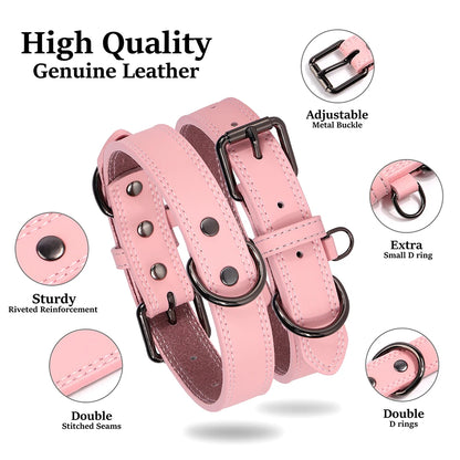 Leather Dog Collar - Durable Pet Dog Collars