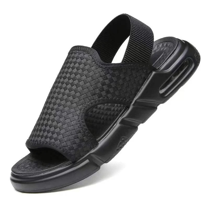 Men Sandals - Men Casual Leather Open Shoes