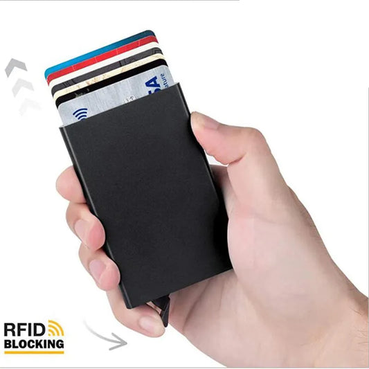 Slim Metal Smart Wallet Card Holder