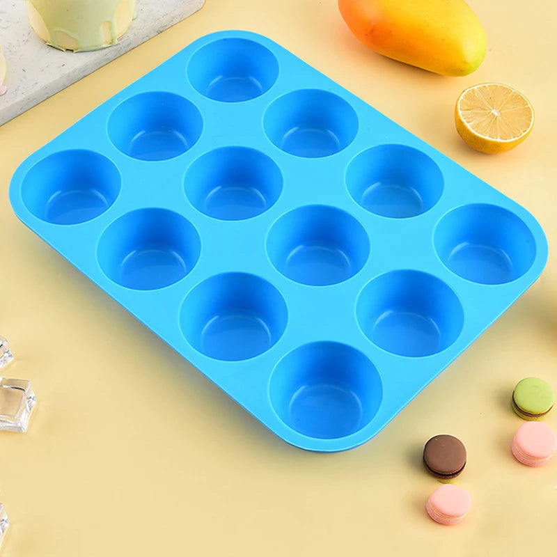 12 hole Non-Stick Silicone Muffin Baking Pan