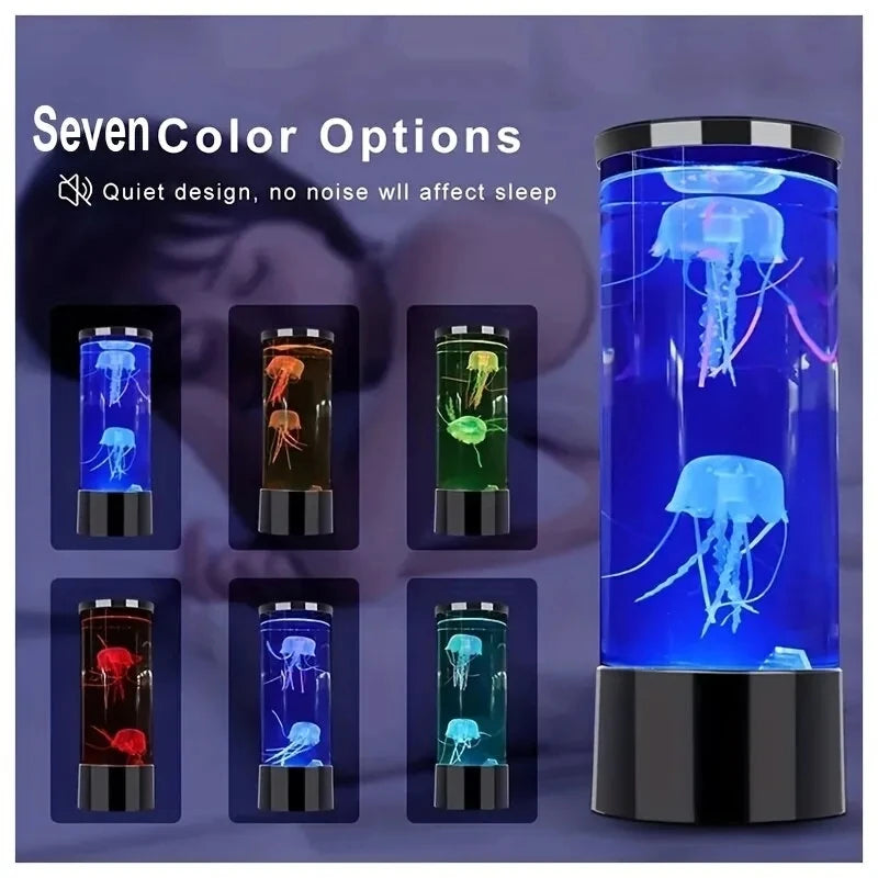 Quallenlampe, Farbwechsel, Fernbedienung, Aquarium, LED-Nachtlicht, Aufladen, entspannende Stimmung