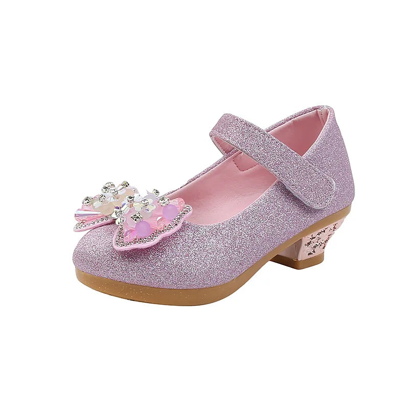Autumn Rose Embroidery Thick Soled Leather Casual Shoes