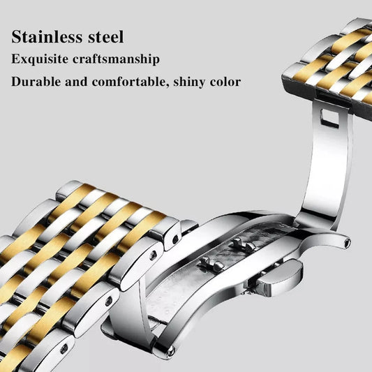 Montres-bracelets à quartz étanches pour hommes avec bracelet en acier