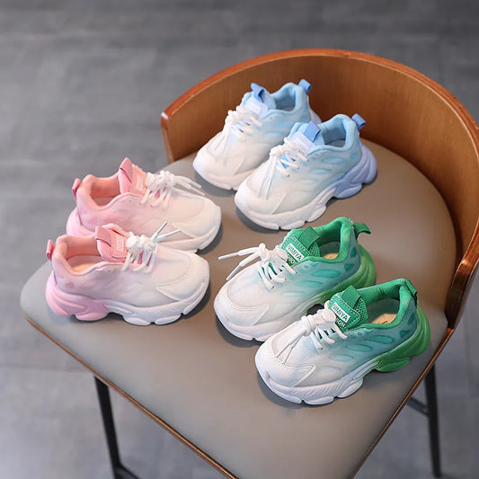 Chaussures de sport pour enfants de couleur dégradée pour bébé en bas âge