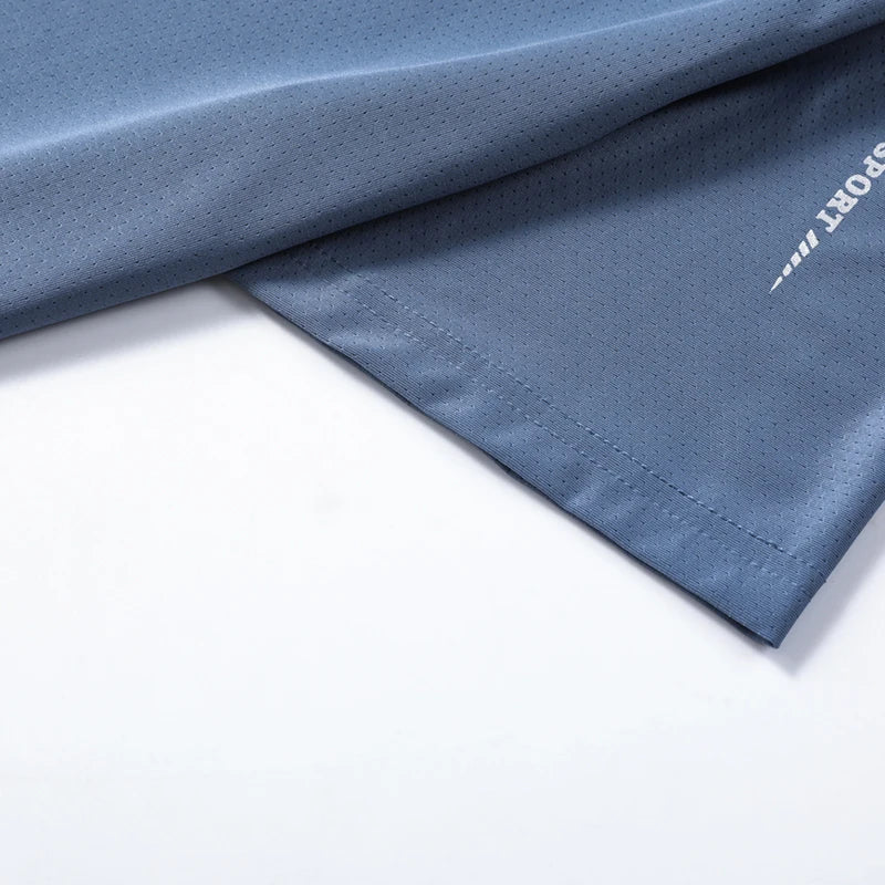 Einfarbiges, einfaches, atmungsaktives Outdoor-T-Shirt für Herren