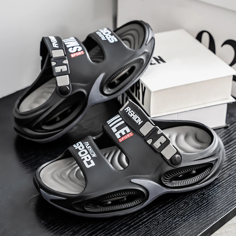 Tongs d'été pour hommes — Semelle souple antidérapante, idéales pour le sport et la conduite.