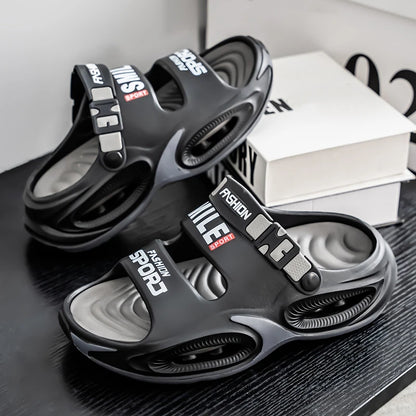 Tongs d'été pour hommes — Semelle souple antidérapante, idéales pour le sport et la conduite.