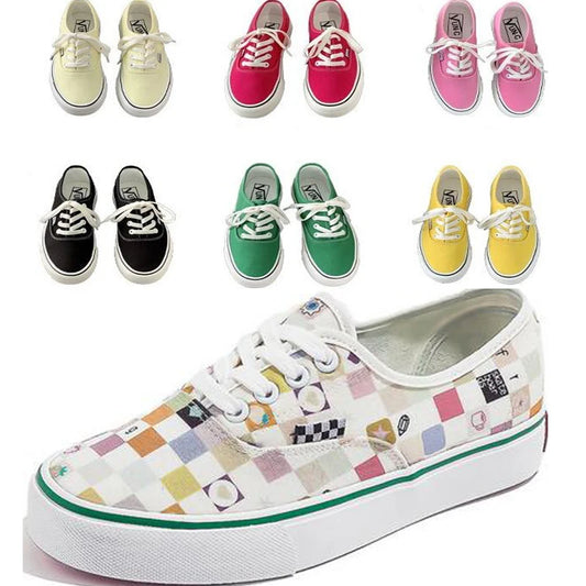 Printemps couleur bonbon classique plate-forme chaussures en toile baskets pour femmes