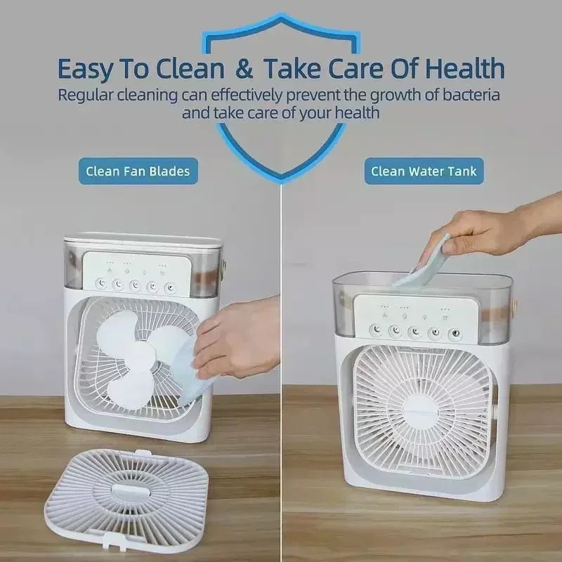 3 In 1 LED Light Household Small Air Cooler