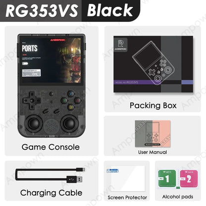 RG353V RG353VS Handheld Gam Console 3.5'' IPS Screen HDMI Output Android Linux OS Built-in Retro Emulator Player Gifts