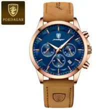 Men's Waterproof Leather Belt Watches