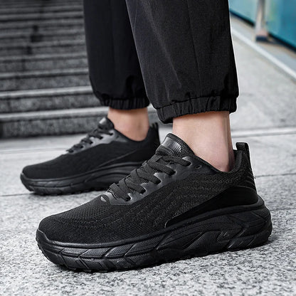 Schwarze, atmungsaktive, rutschfeste Damen-Laufschuhe