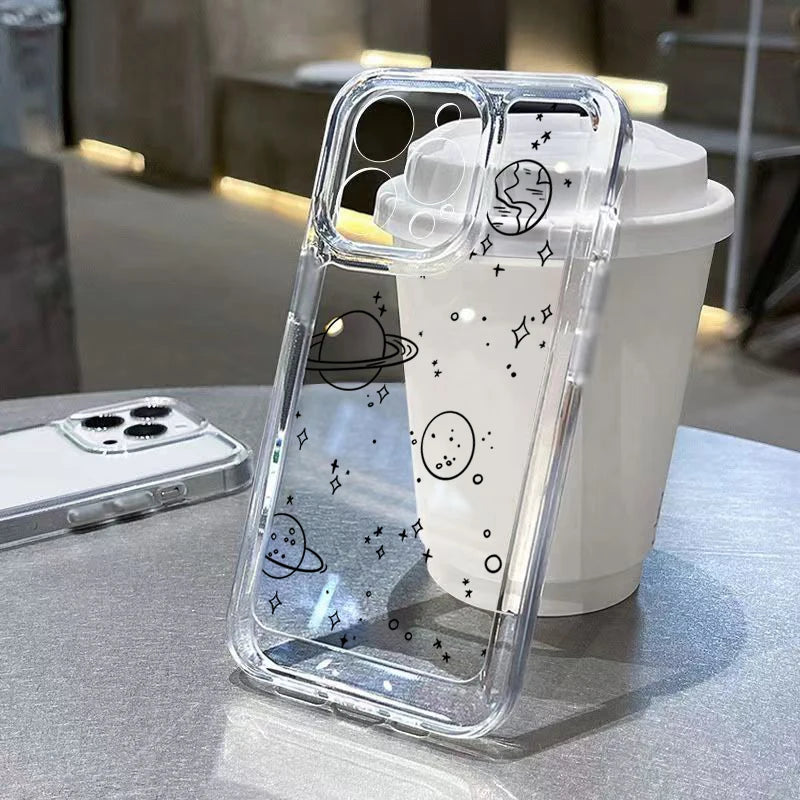 Floral Silicone Clear Case for Xiaomi Redmi Note and C Series