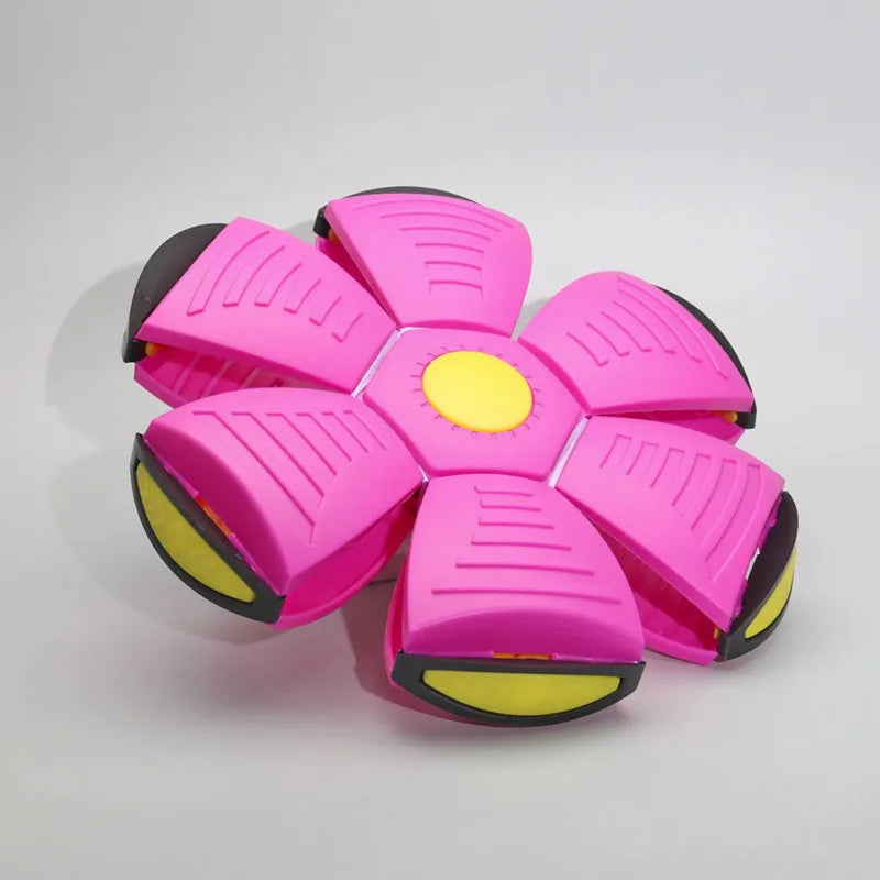 Pet LED Glow Light Magic Flying Saucer Ball Toys