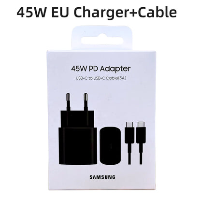 Original Samsung Charger 45W Super Fast Charge EU CERTIFIED Adapter