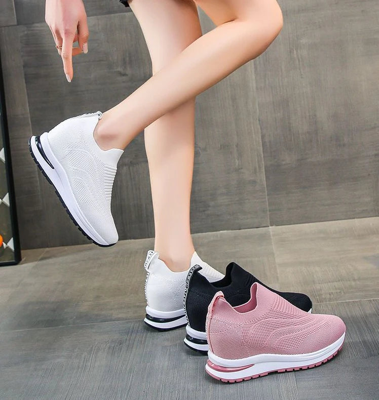 Vulcanize Lace-up Mesh Breathable Women Casual Shoes
