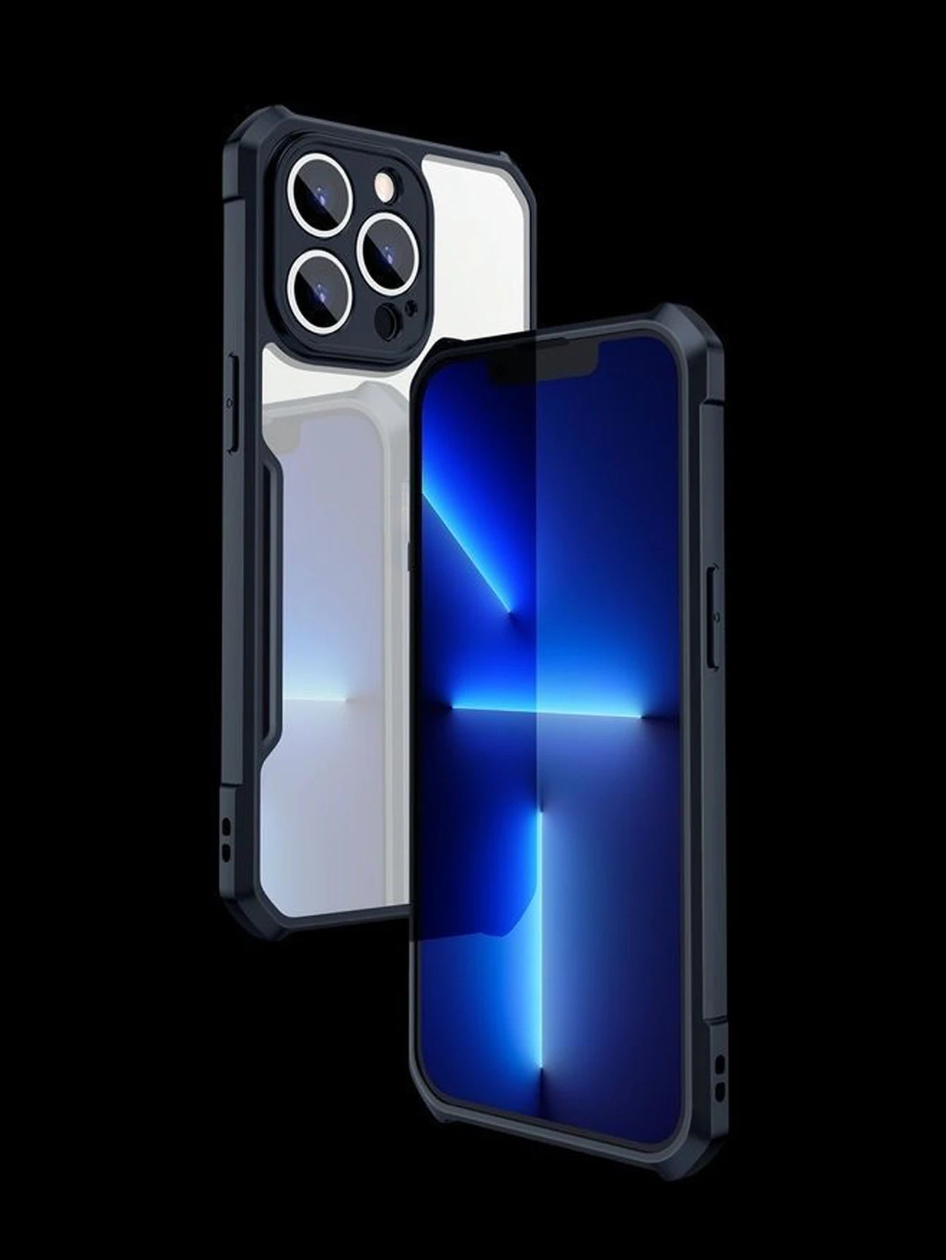 Coque de téléphone transparente antichoc pour iPhone