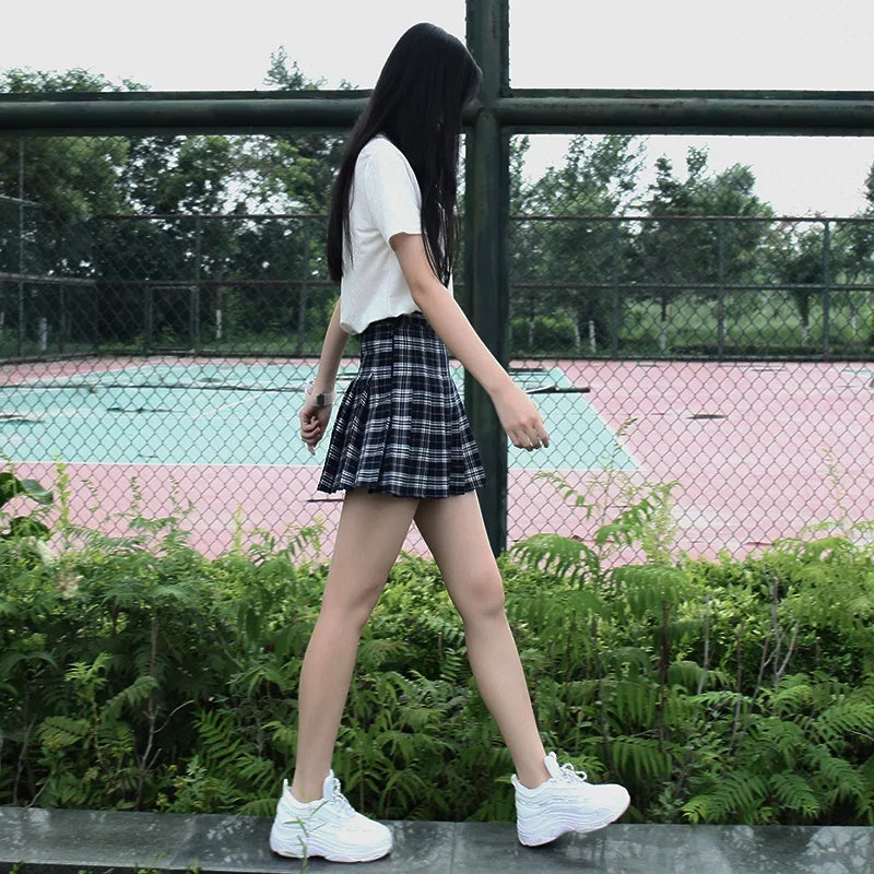 Cute Harajuku Plaid Mini Skirt