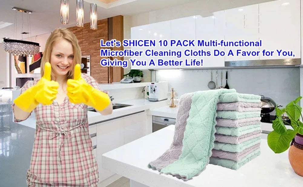 Fast-Drying Coral Velvet Kitchen Towels