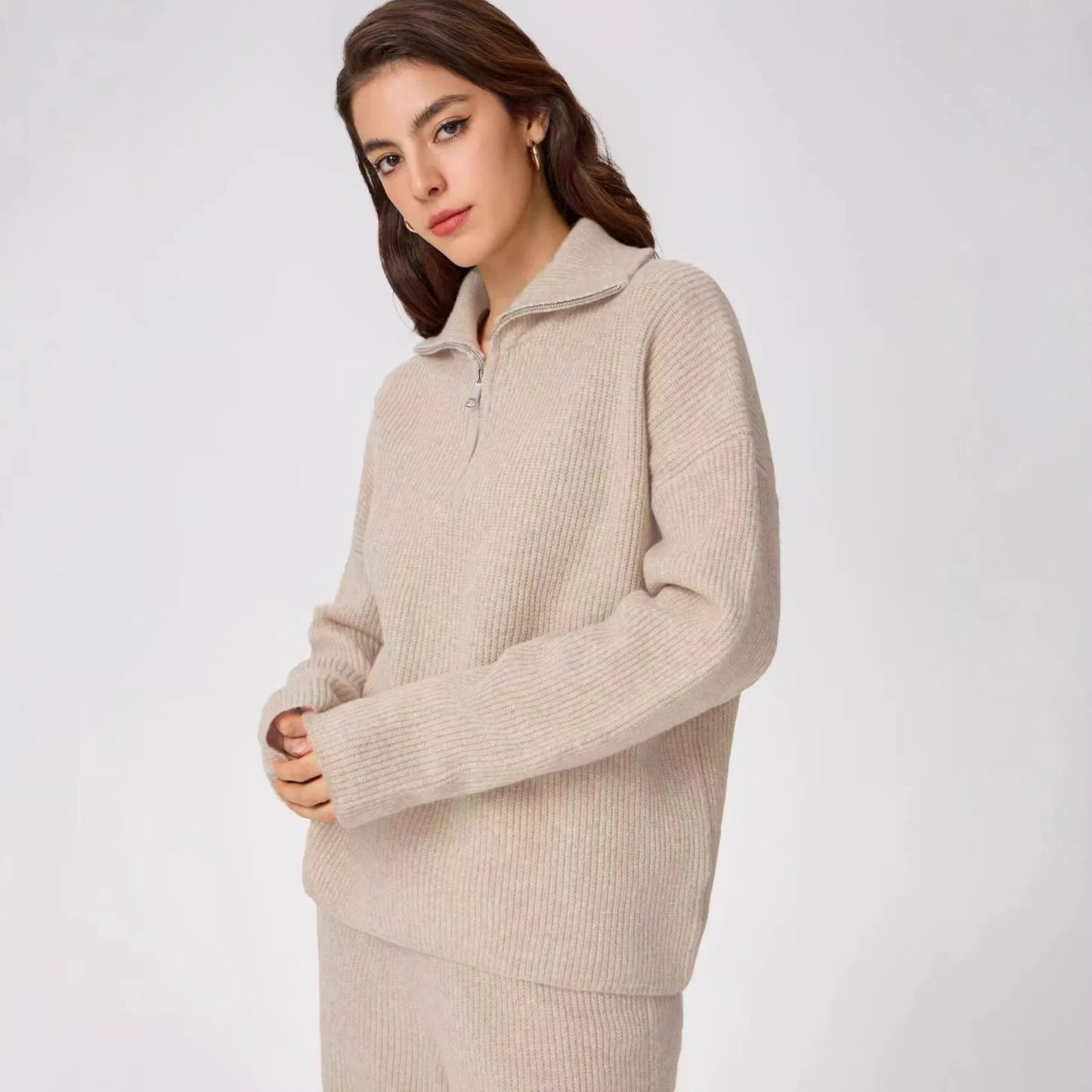 Gemütliches, elegantes Herbst-/Winter-Pullover-Set