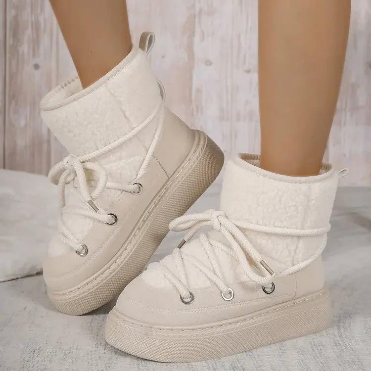 Women's Plush Thick Soled Winter Snow Boots