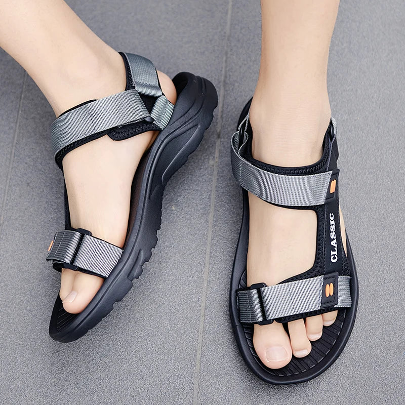 Watbare Outdoor-Sandalen – rutschfeste, langlebige, flache Herrenschuhe