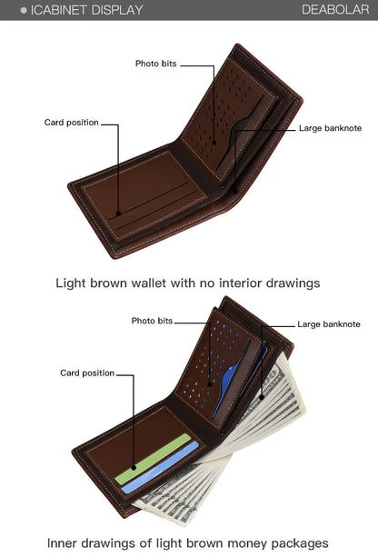 Men's Multi-Function Leather Wallet - Coin Purse