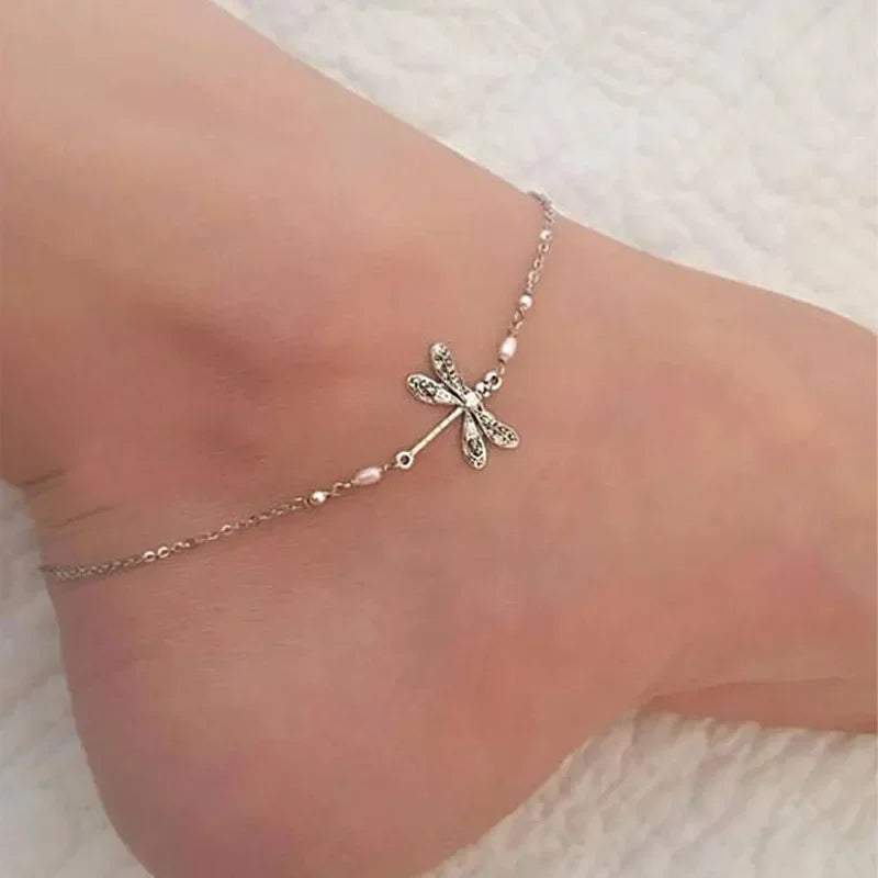 Little Dragonfly Women's Charm Anklet